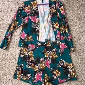 Two Piece short and blazer set